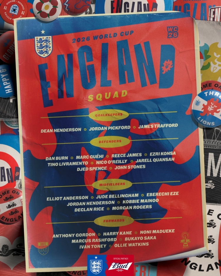 英足总：英格兰队6月1日集结，阿森纳水晶宫球员因欧战稍后抵达插图
