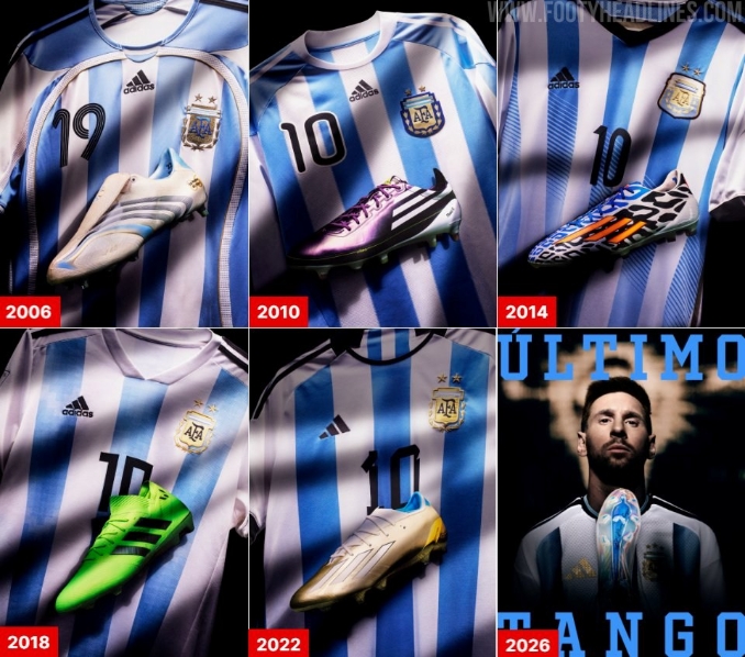 20年6届世界杯！阿迪预热梅西2026世界杯战靴：最后的探戈！插图1