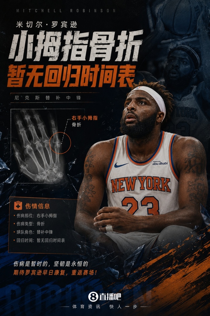 都到这时候了!尼克斯中锋米切罗右手小拇指骨折 暂无回归时间表插图 都到这时候了!尼克斯中锋米切罗右手小拇指骨折 暂无回归时间表插图