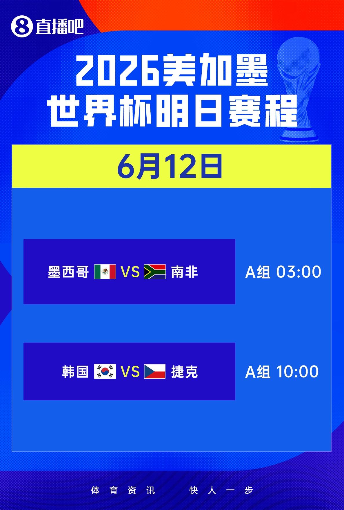 世界杯来了🔥39天104场,历史首次48队!明晨墨西哥vs南非揭幕插图1 世界杯来了🔥39天104场,历史首次48队!明晨墨西哥vs南非揭幕插图1